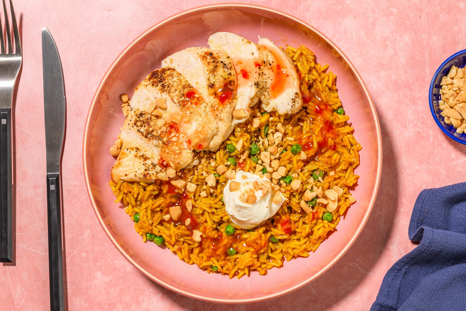 Spiced Chicken on Baked Thai Style Rice