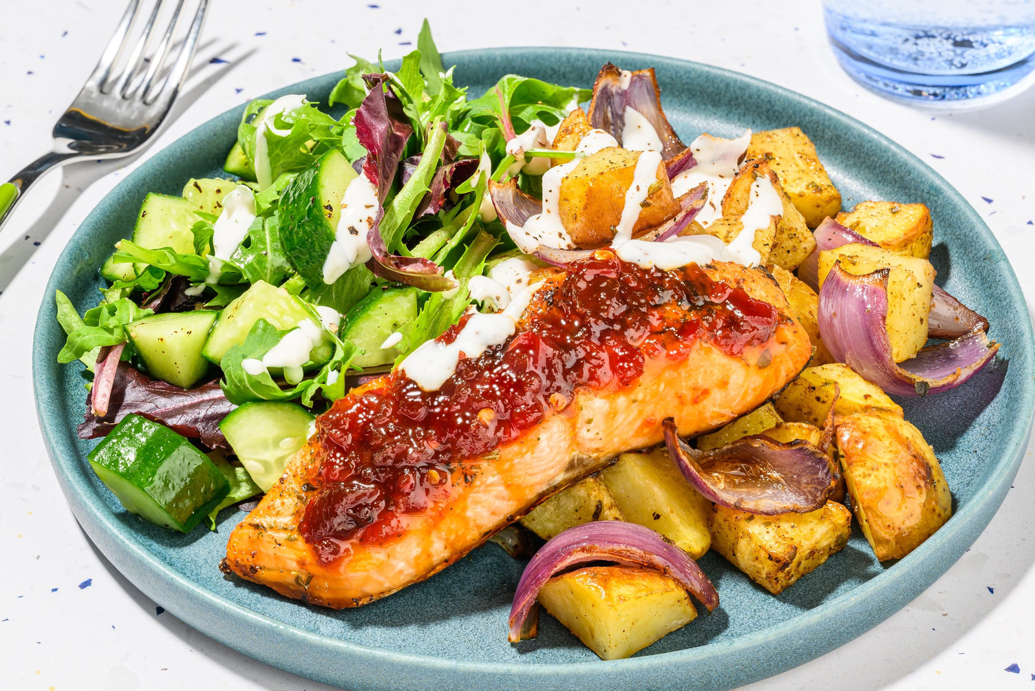 Chilli Glazed Salmon and Sticky Veg