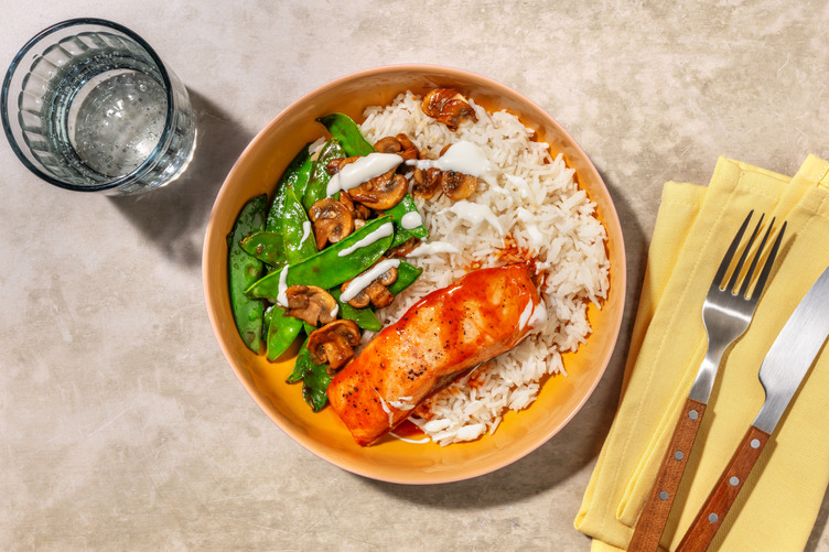 Hot Honey Baked Double Salmon