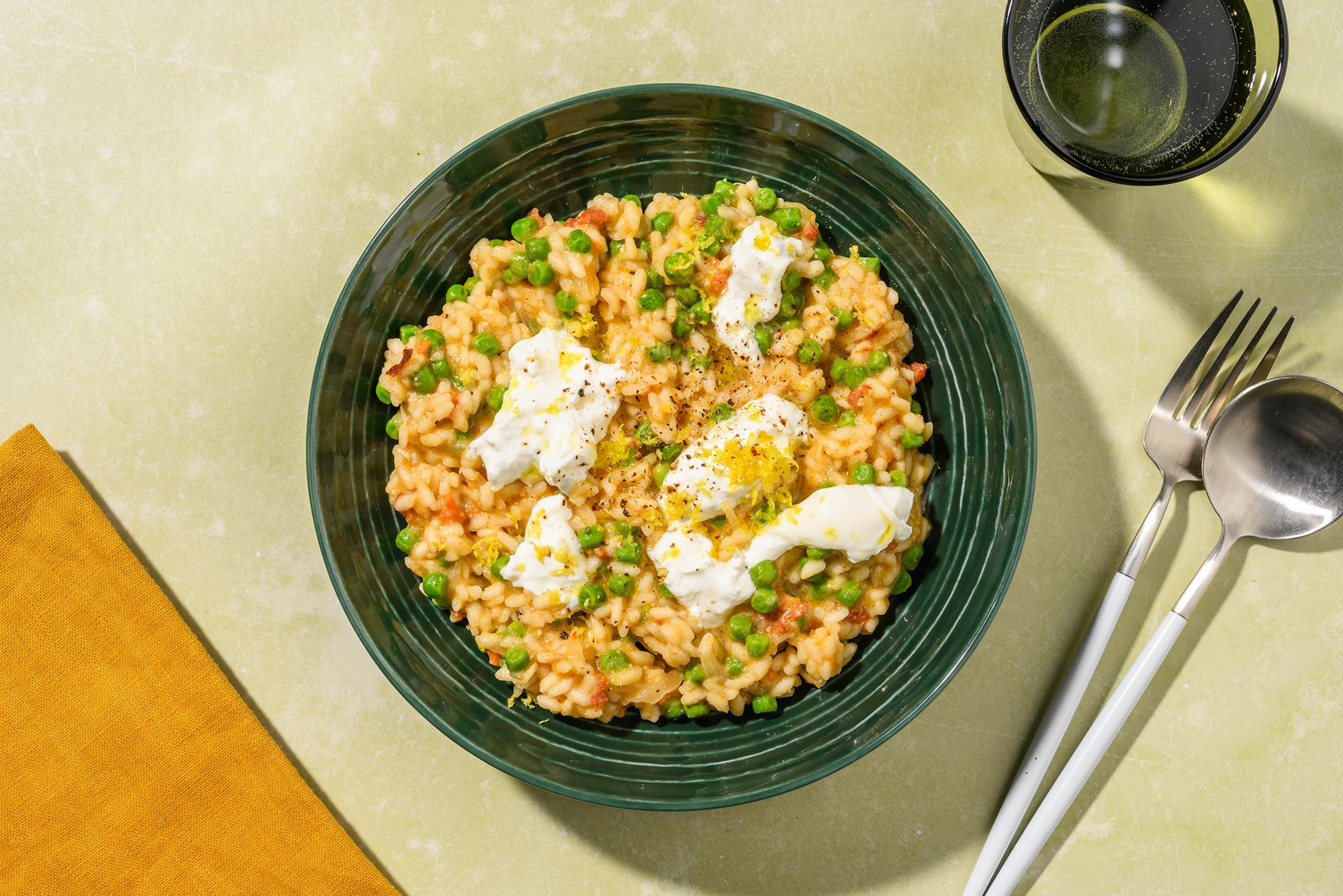 Oven-Baked Veggie 'Nduja and Burrata Risotto