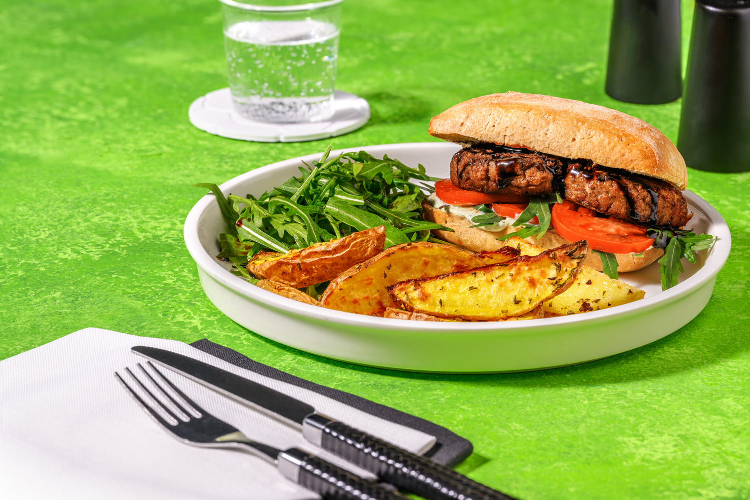 Vegetarische Power-Panini mit saftigem Patty