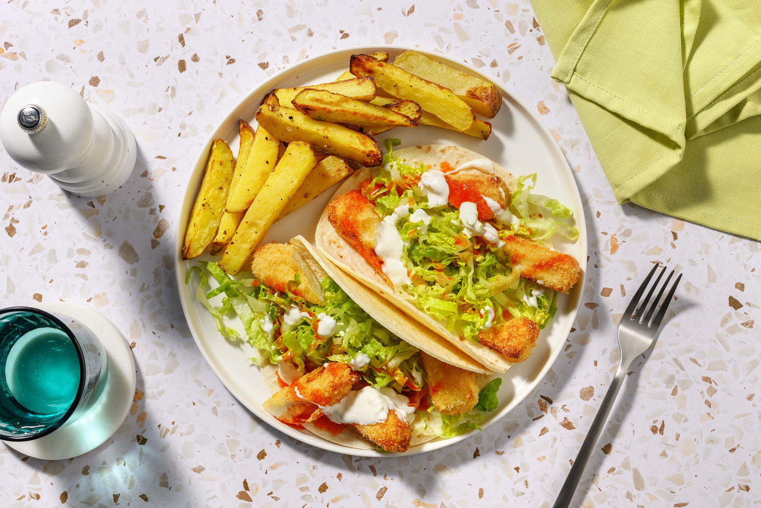 Breaded Hot Honey Halloumi Tacos