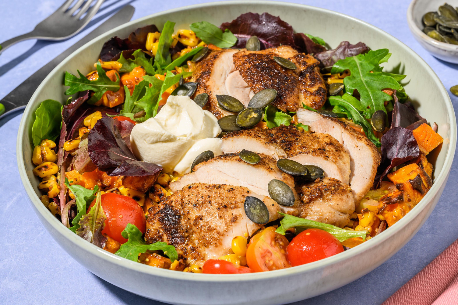 Peri Peri Chicken and Charred Corn Salad