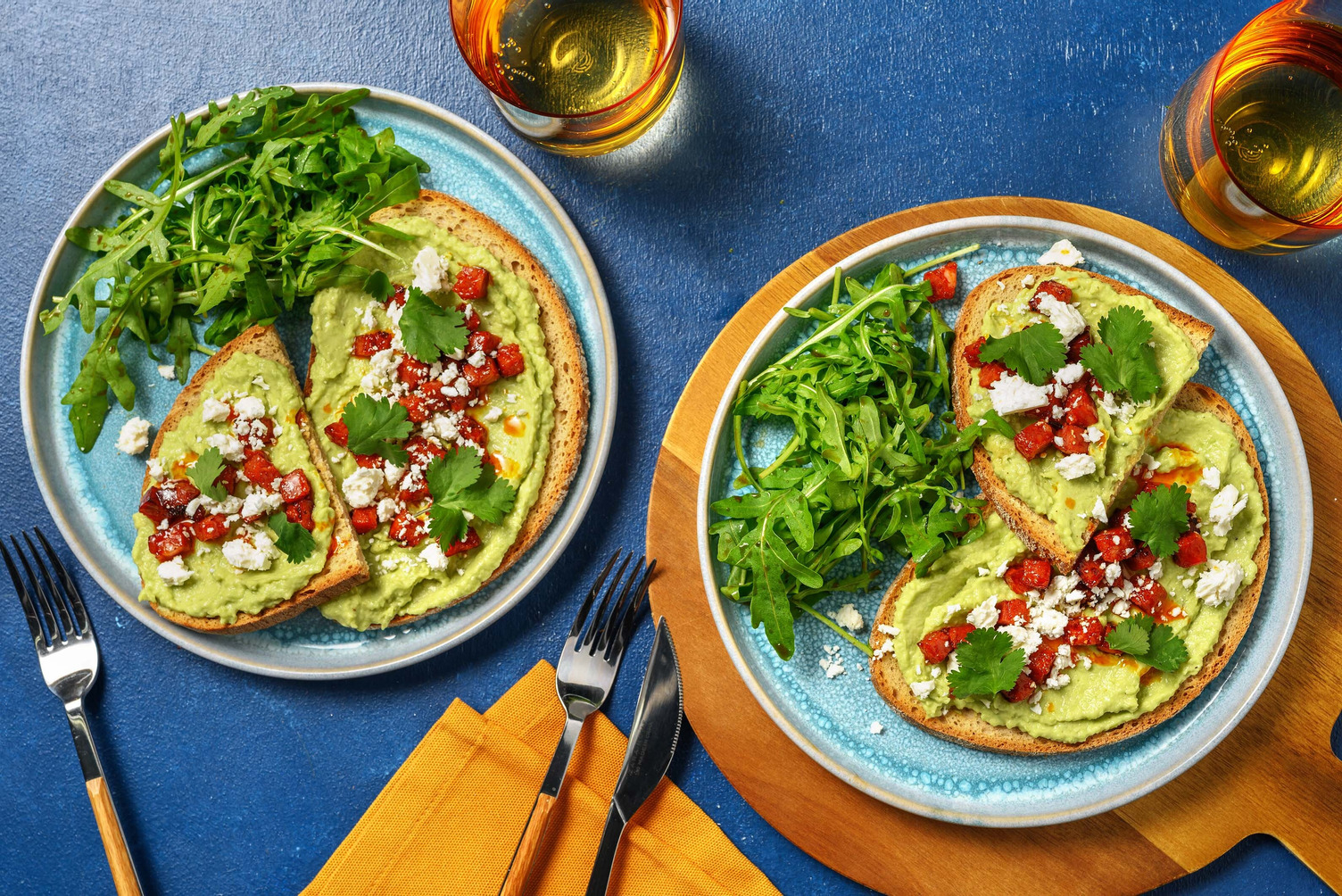Avocado toast gourmand au chorizo