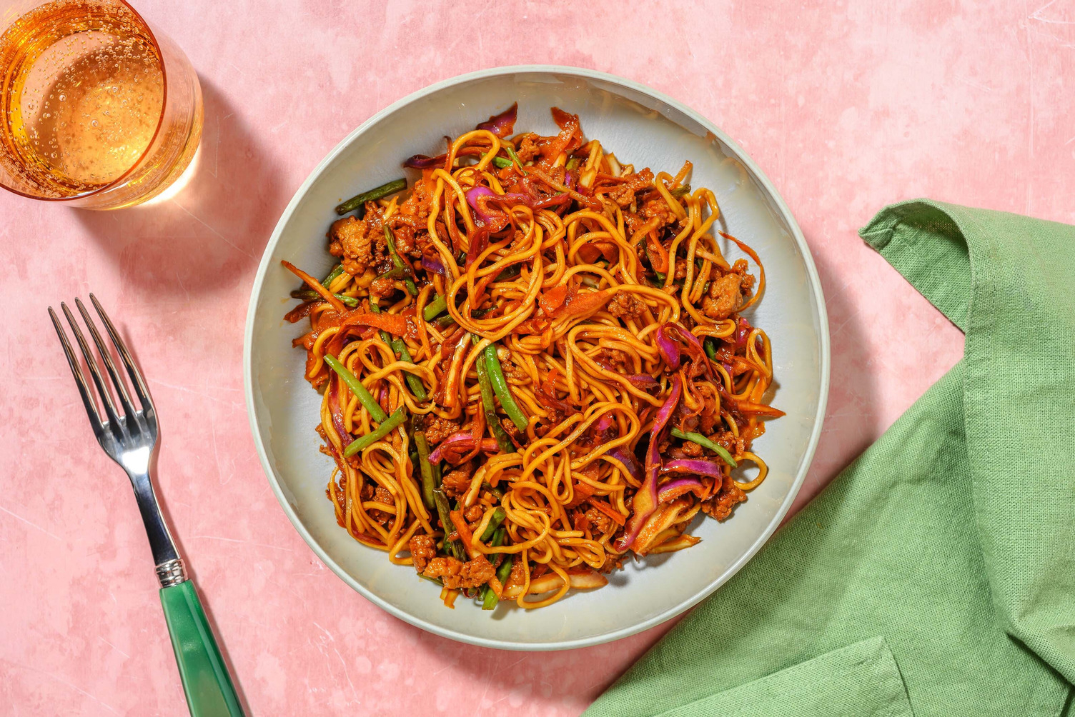 Easy Peasy Gochujang Meat-Free Mince Noodles