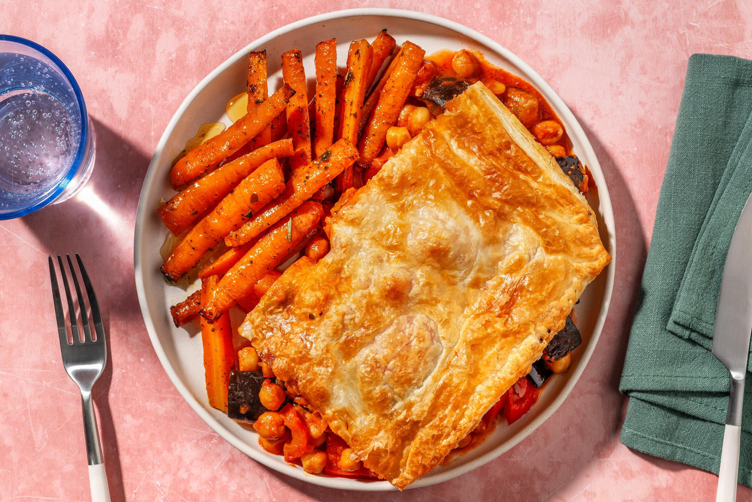 Cheesy Mediterranean Style Chickpea Pie