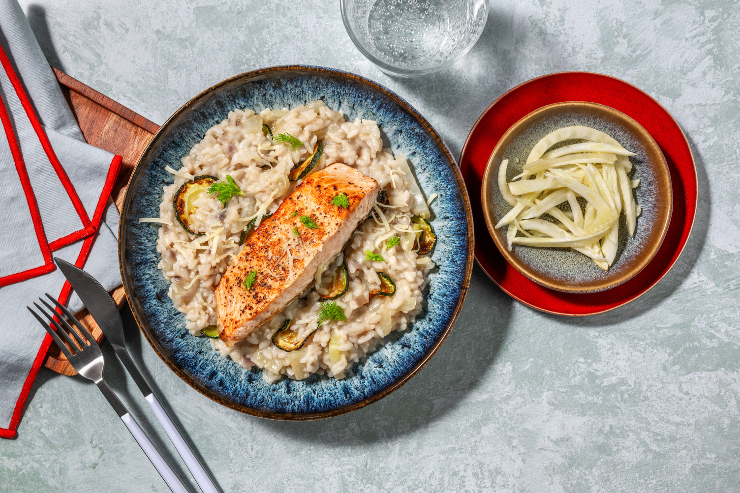 Filet de saumon bio | risotto au fenouil
