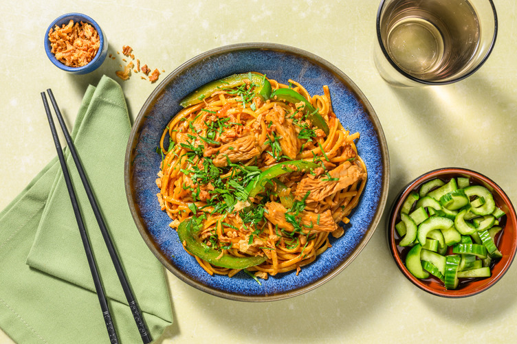 Bami in Surinaamse stijl met veggie kip