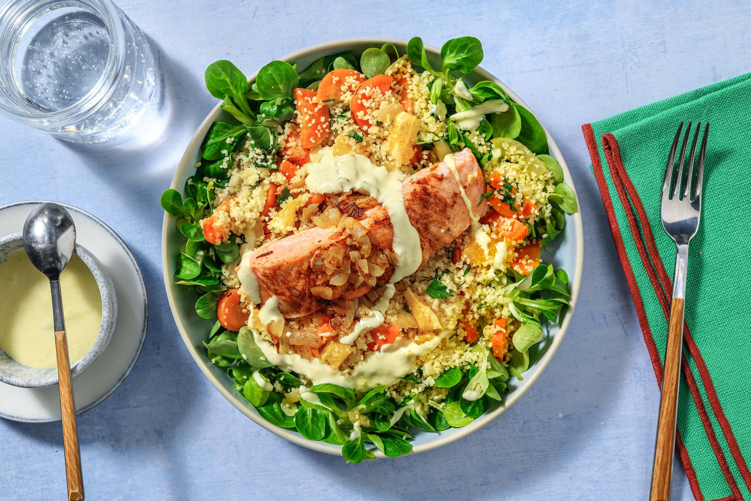 Zalmfilet met frisse couscous