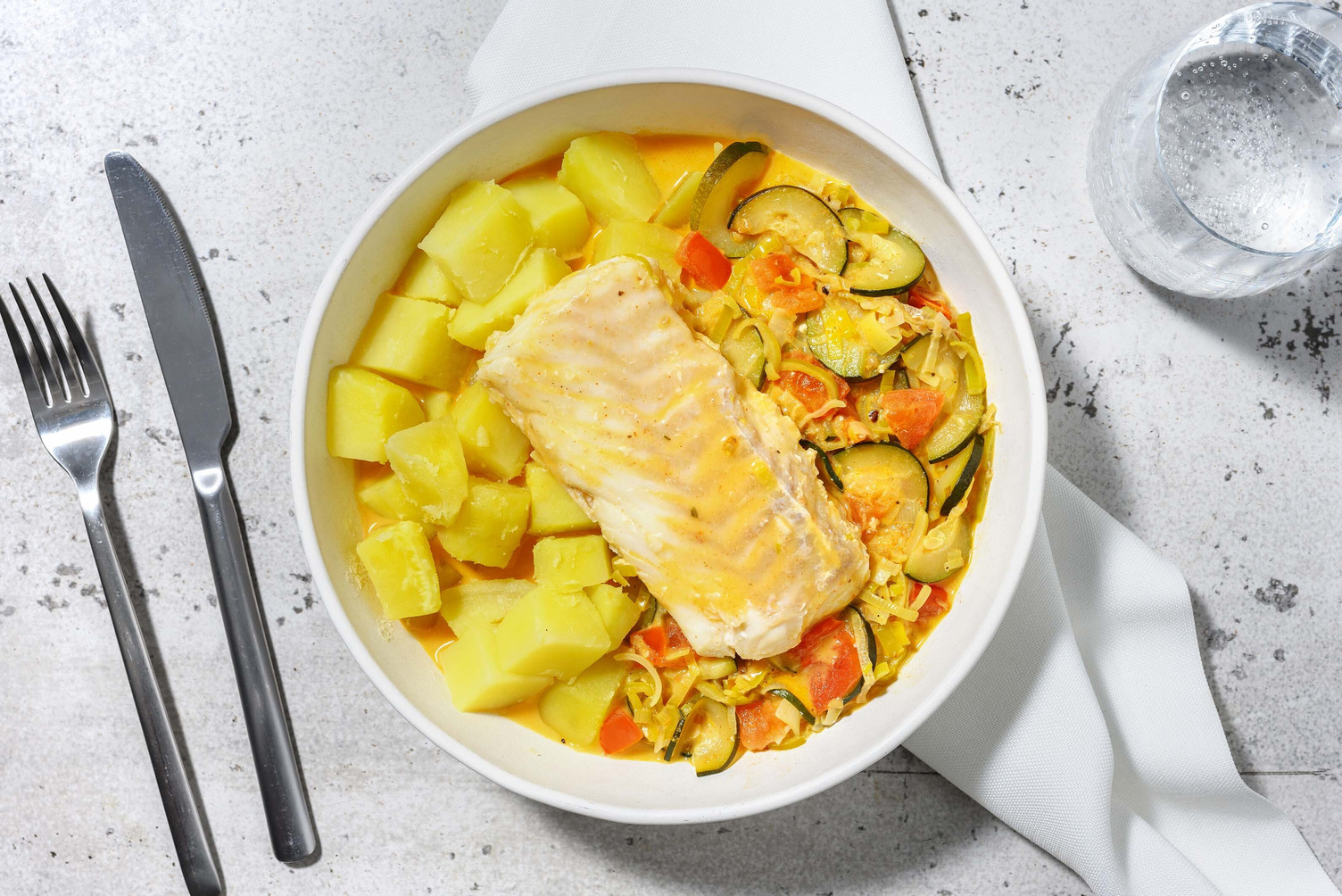 Visstoof met kokosmelk