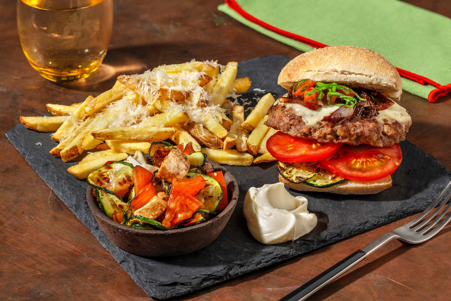 Italiaanse stijl cheeseburger