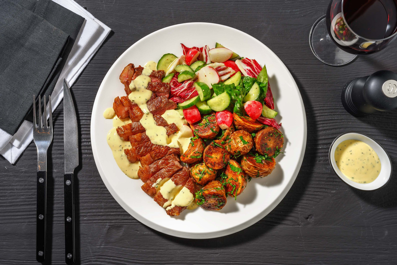 Steak met hollandaisesaus