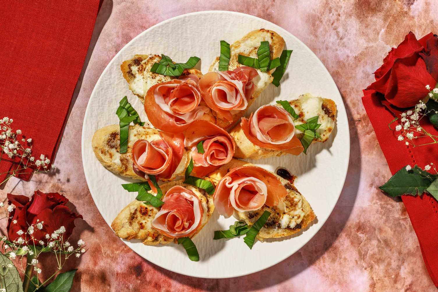Rose bruschetta