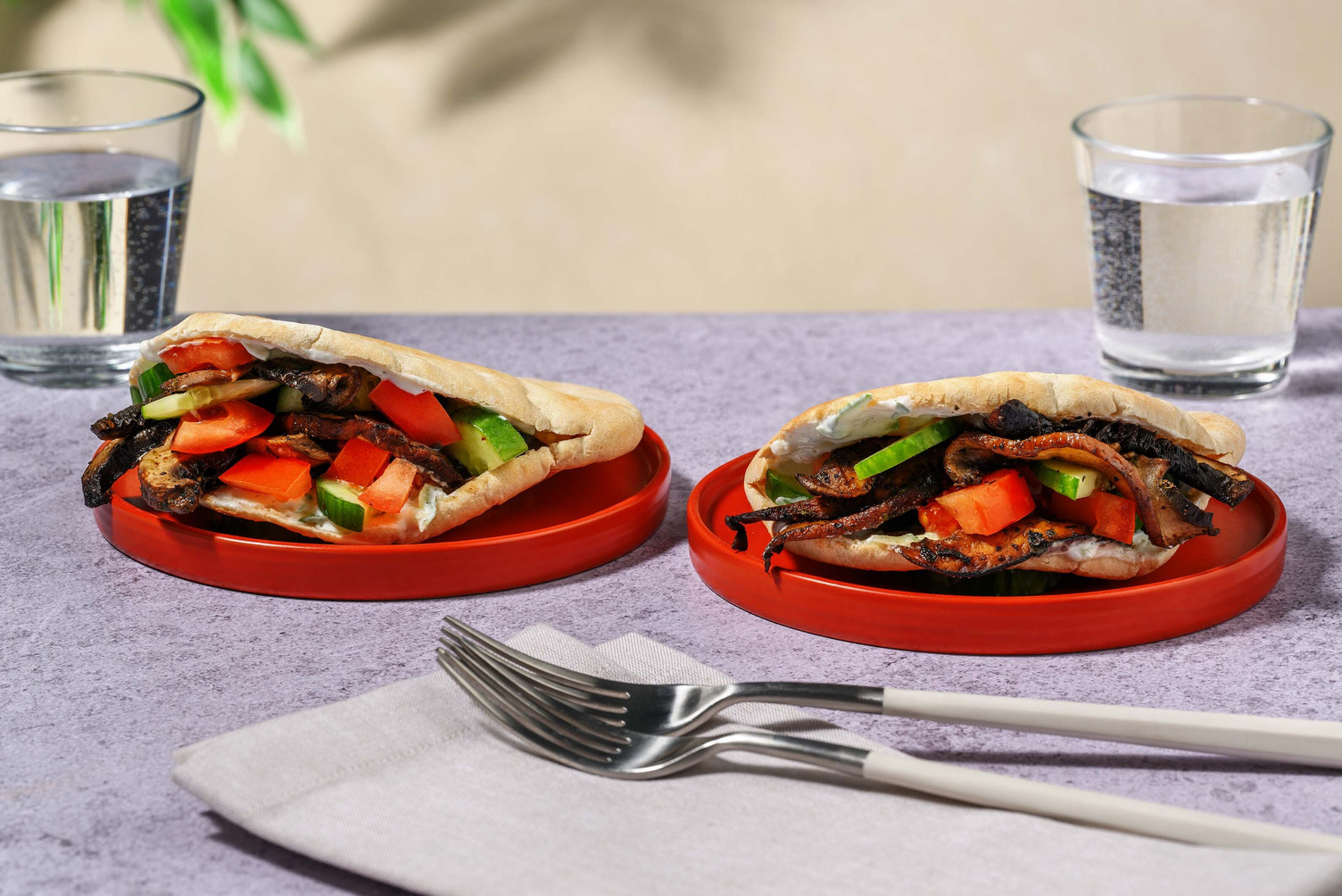 Græsk portobello-gyros