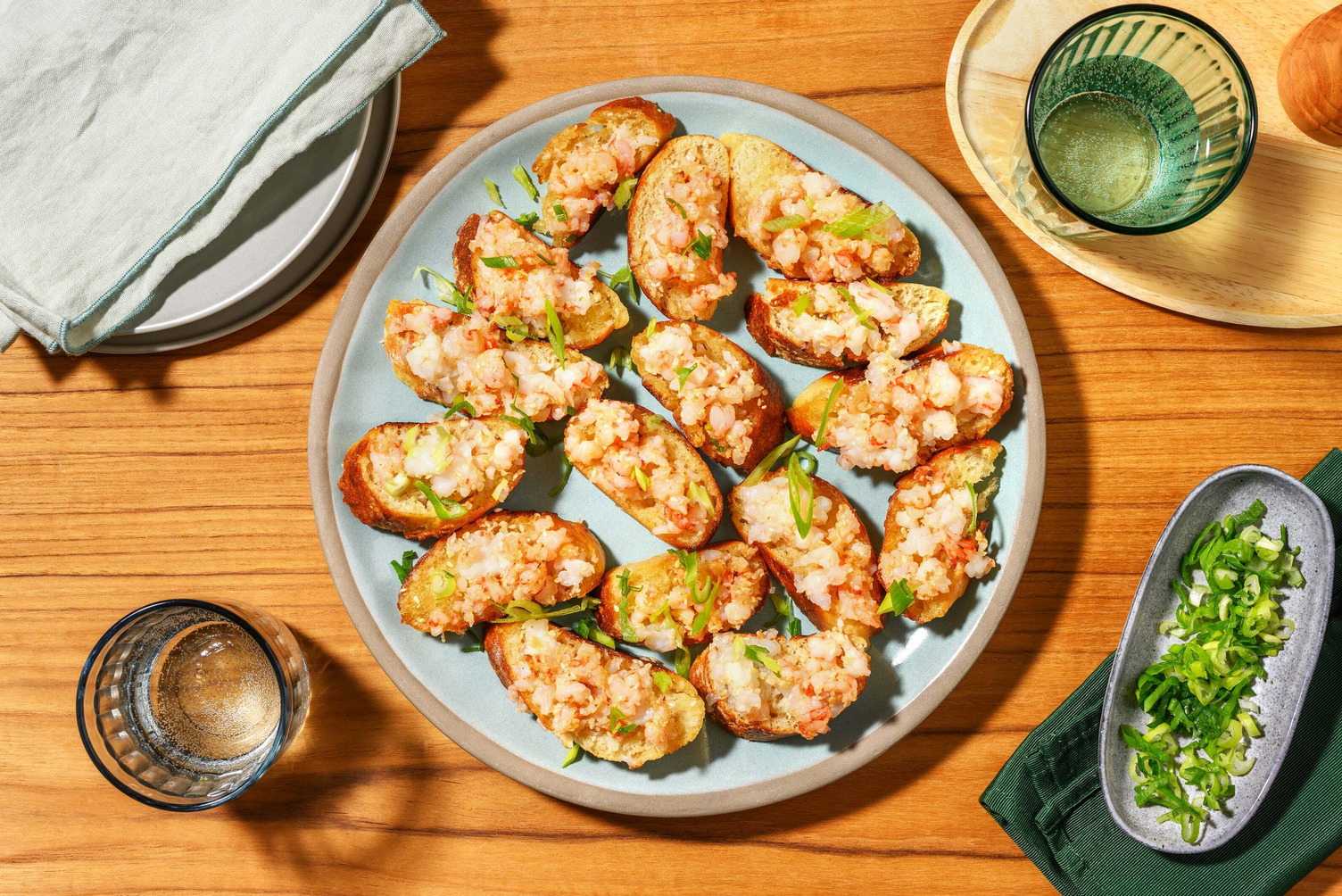 Chinese style shrimp toast bites 