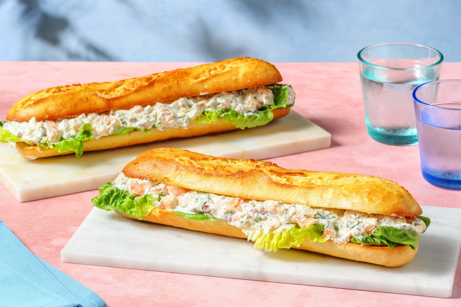 Sandwich med krämig räksallad