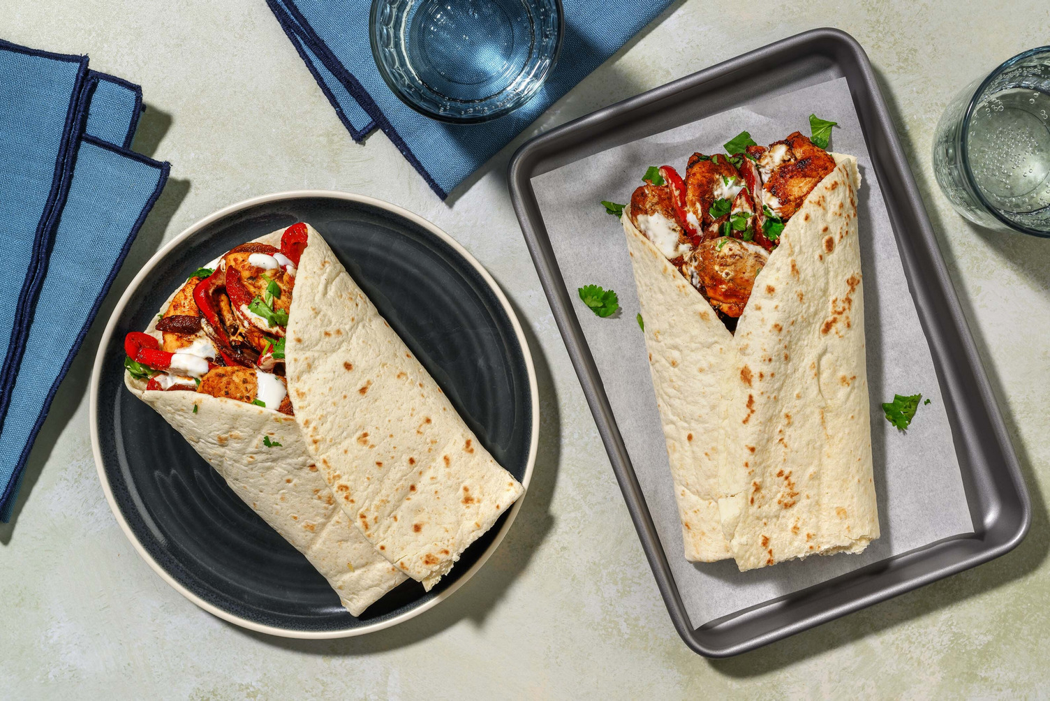 Fajitakylling i burrito