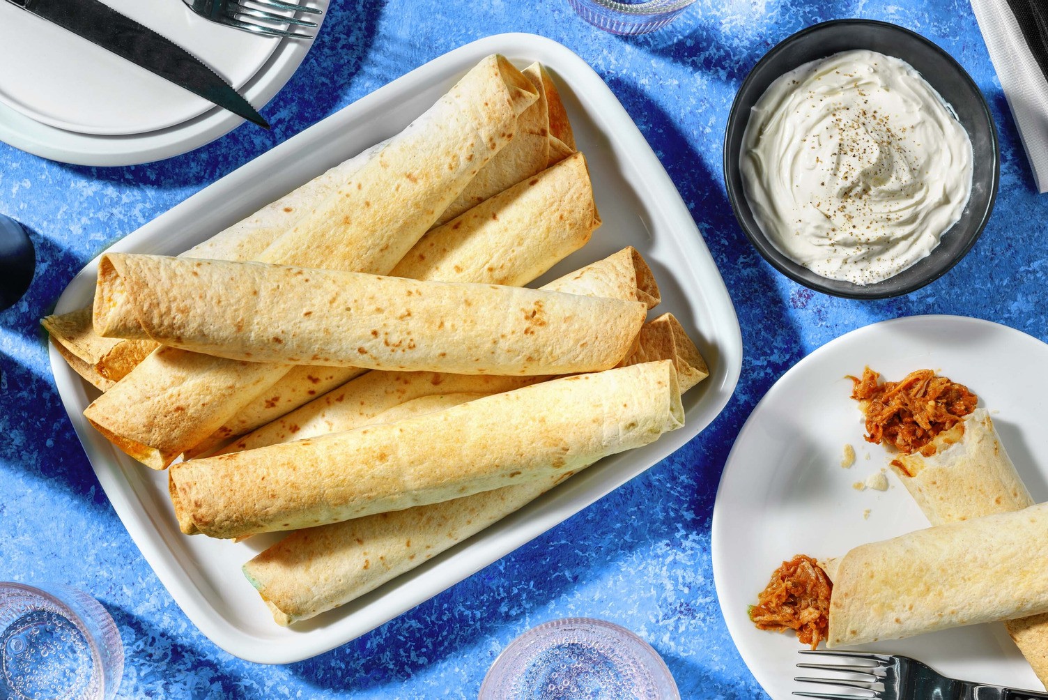 Pulled pork taquitos