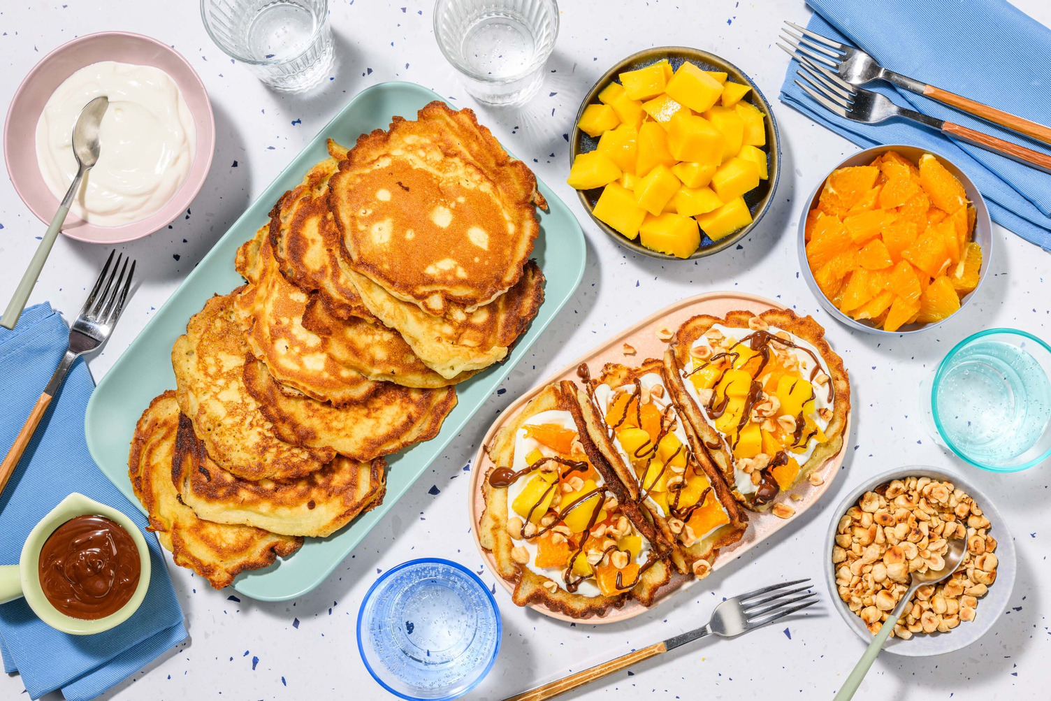 Sweet pancake tacos