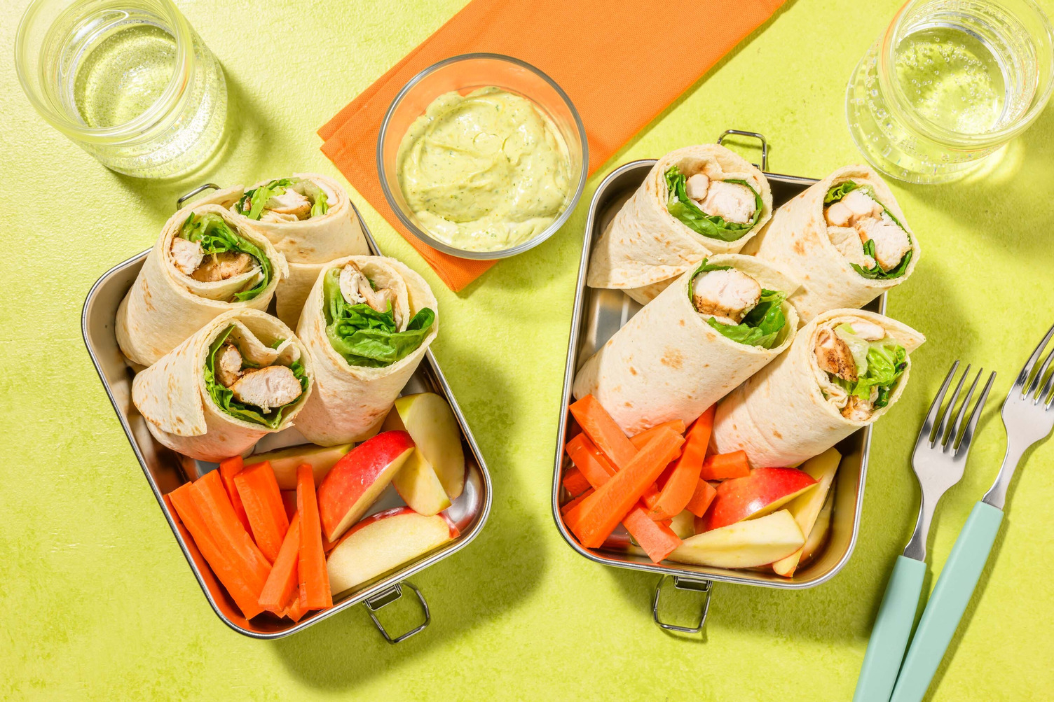Chicken wrap kids lunch box