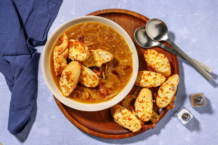 French Onion Soup with Irish Bacon 