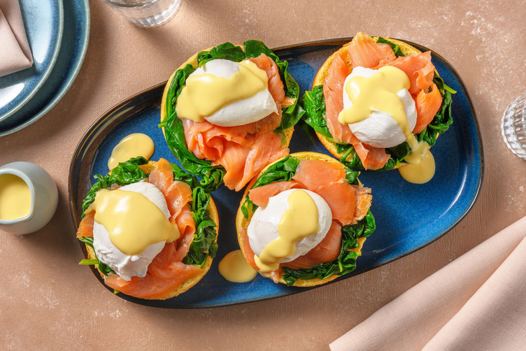 Œufs gourmands au saumon fumé sur pain brioché