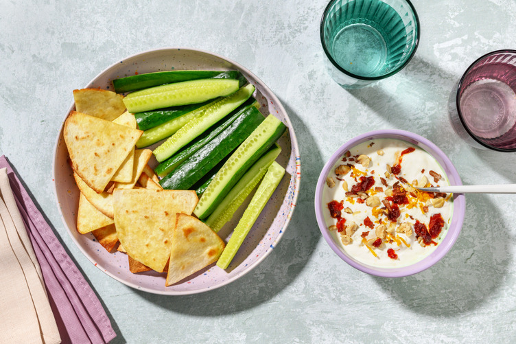 Fruity Greek Style Dip & Chips