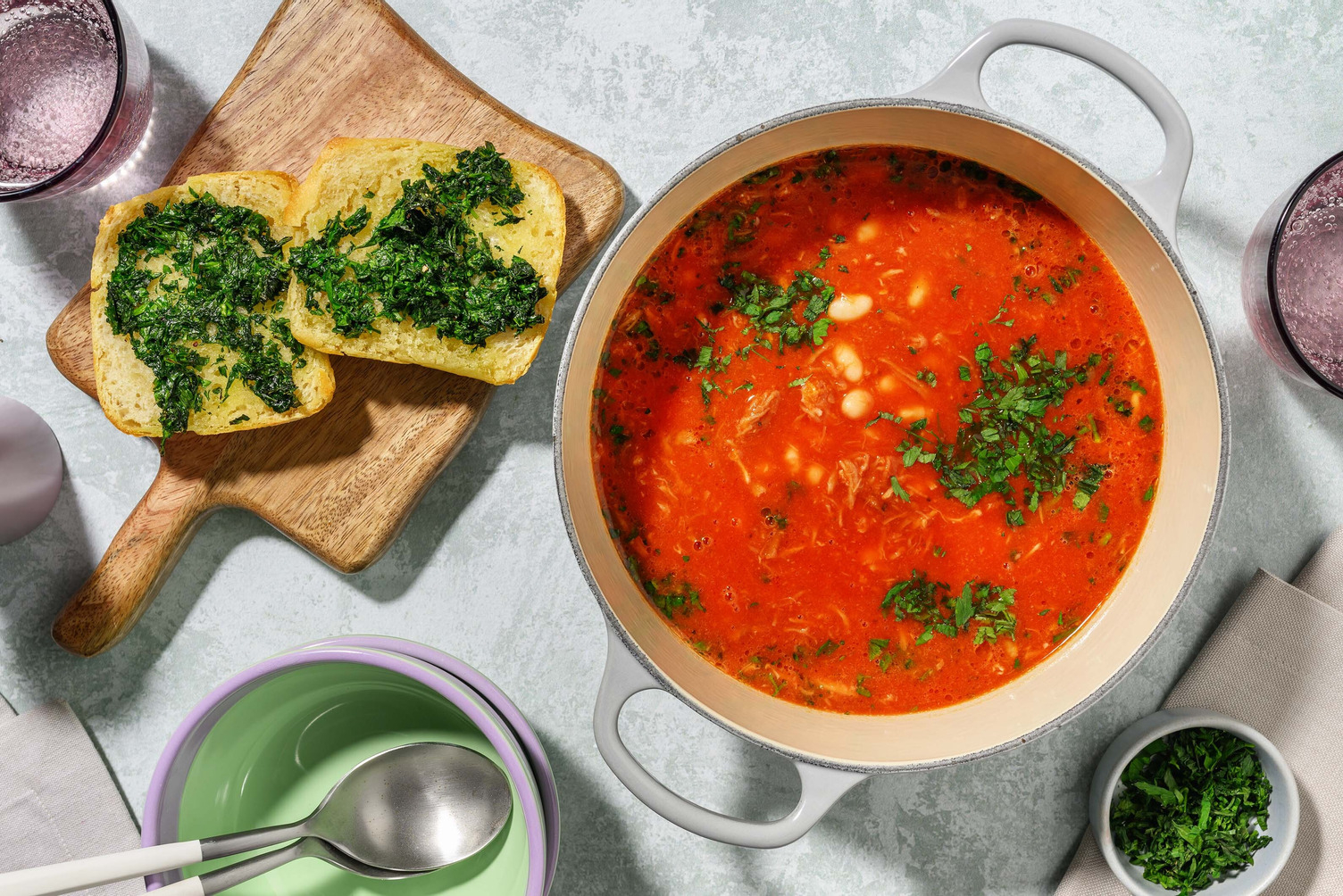 Homemade Smoky Pulled Pork & Bean Soup