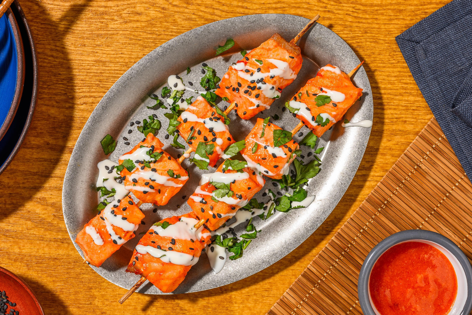 Spicy Salmon Skewers Side Dish