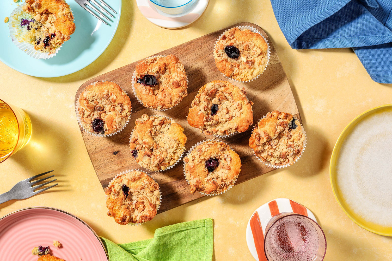Blueberry Crumble Breakfast Muffins | Makes 9 muffins