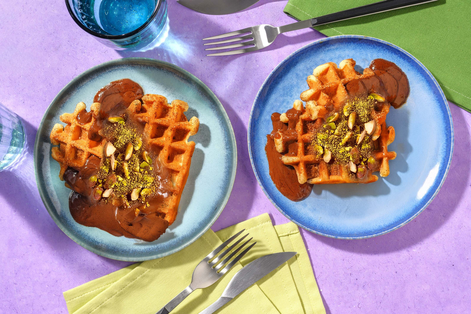 Chocolate Churros Style Waffles