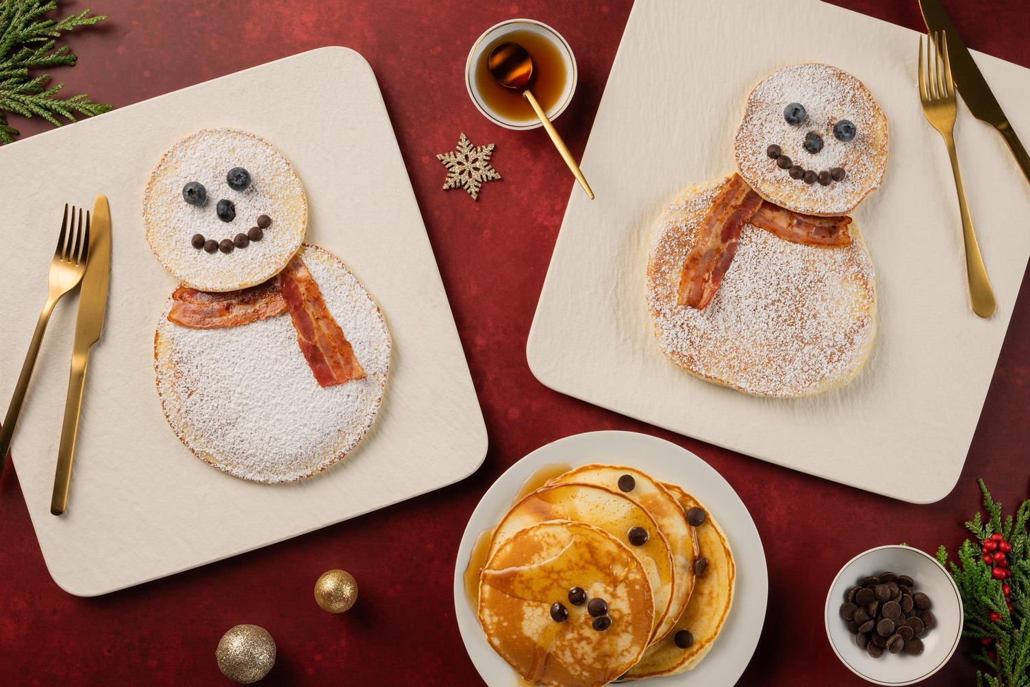 Pancake Snowmen