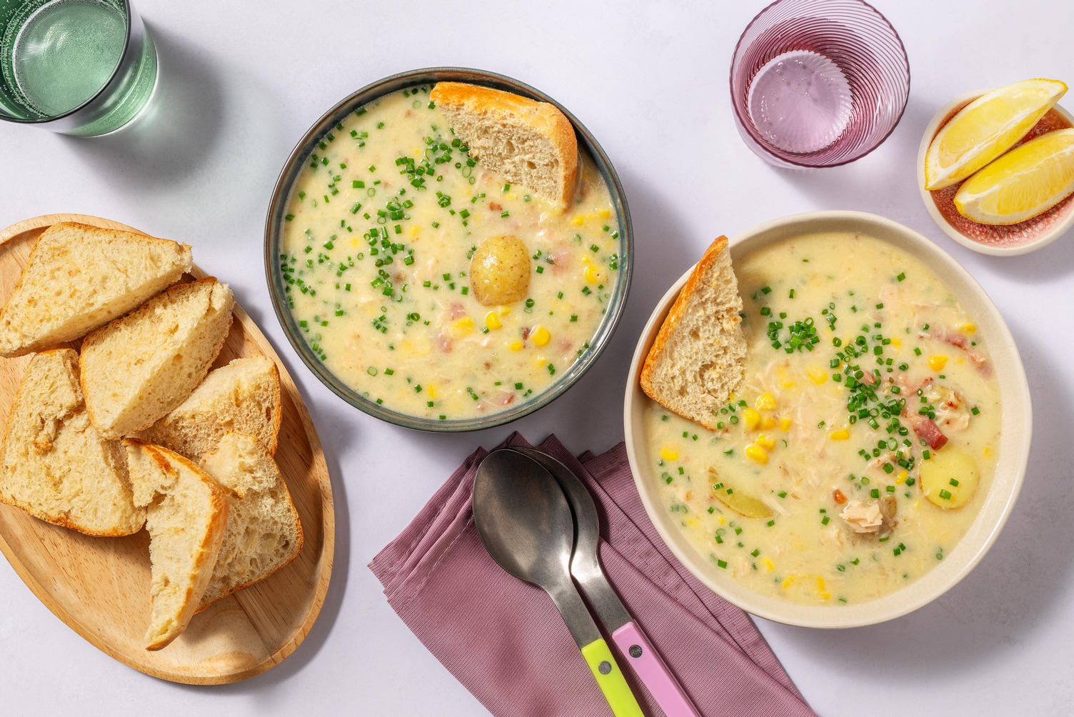 New England Style Crab and Bacon Chowder