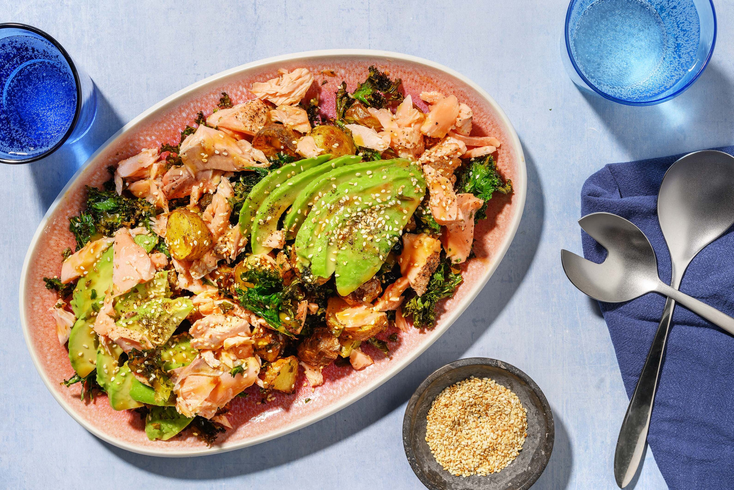 Miso & Honey-Mustard Dressed Salmon Salad