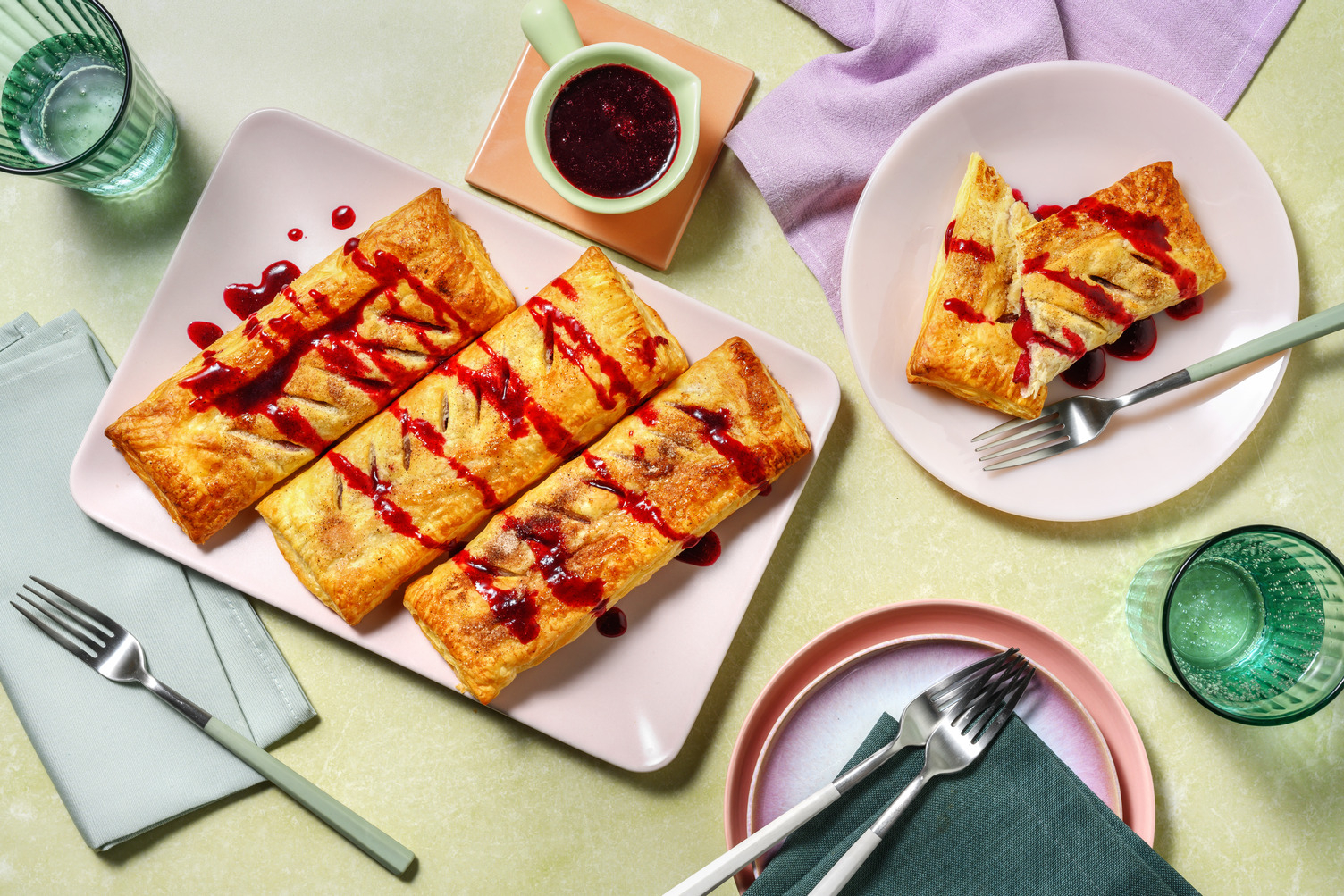 Apple & Berry Puff Pastry Pies