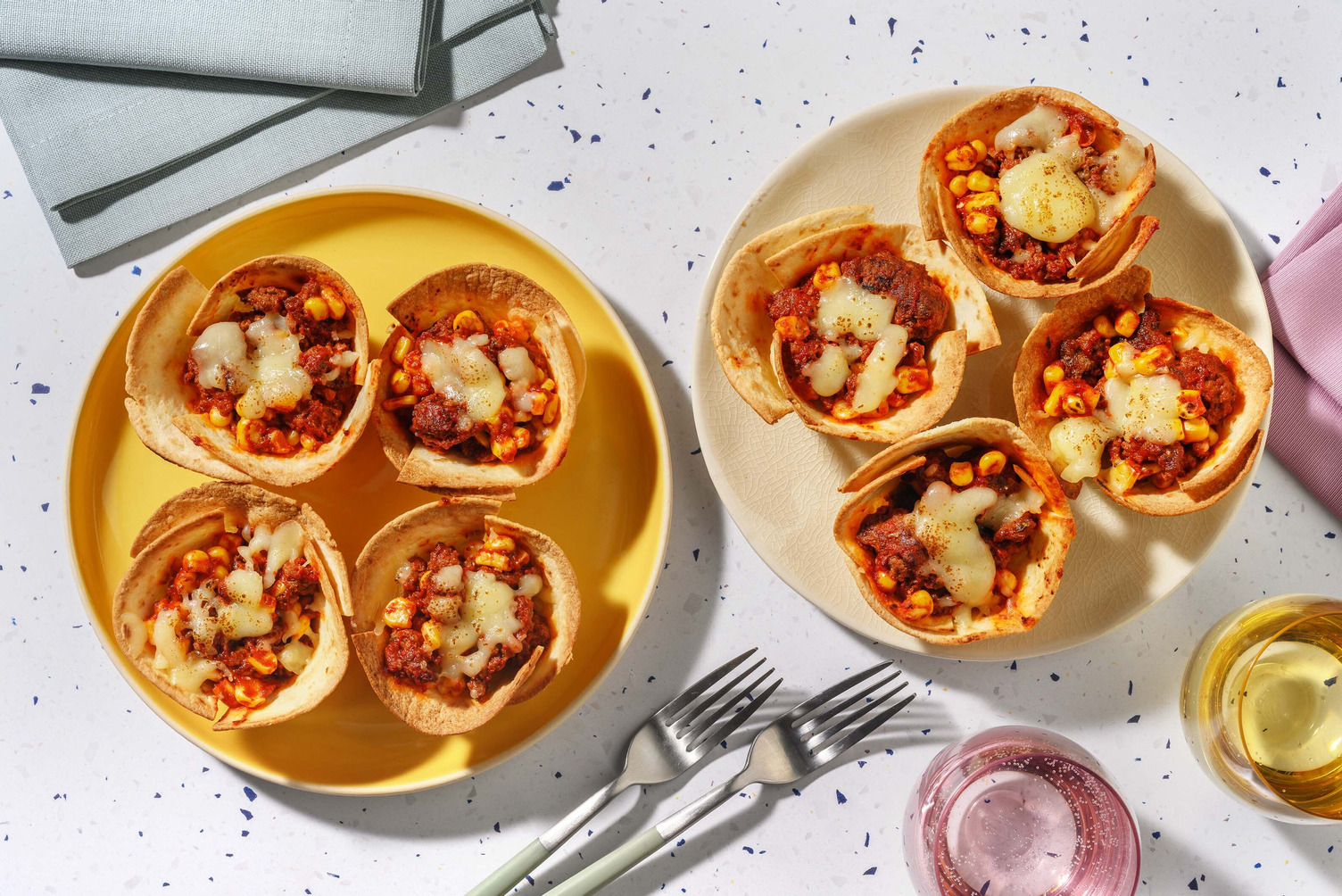 Cheesy Beef Tortilla Cups