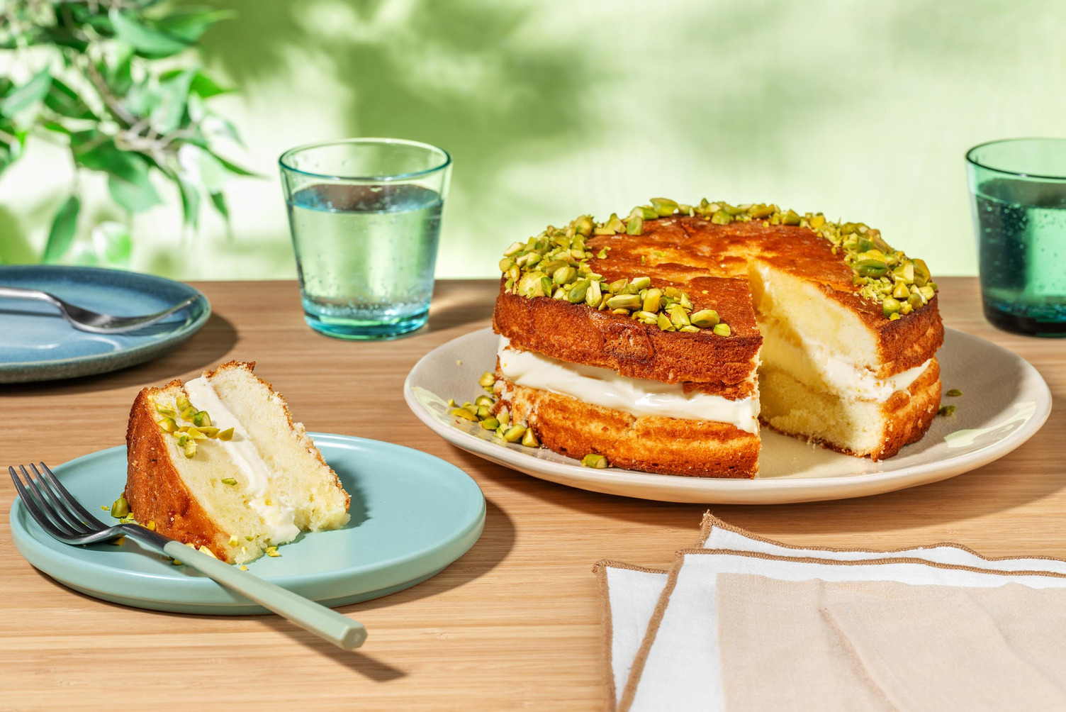 Lemon Drizzle and Pistachio Cake