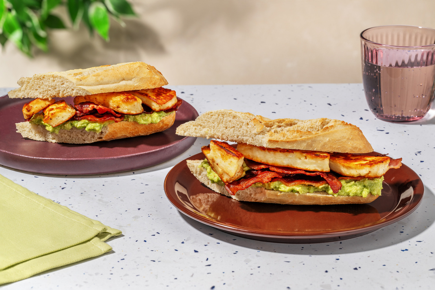 Bacon and Halloumi Baguette Breakfast Bundle