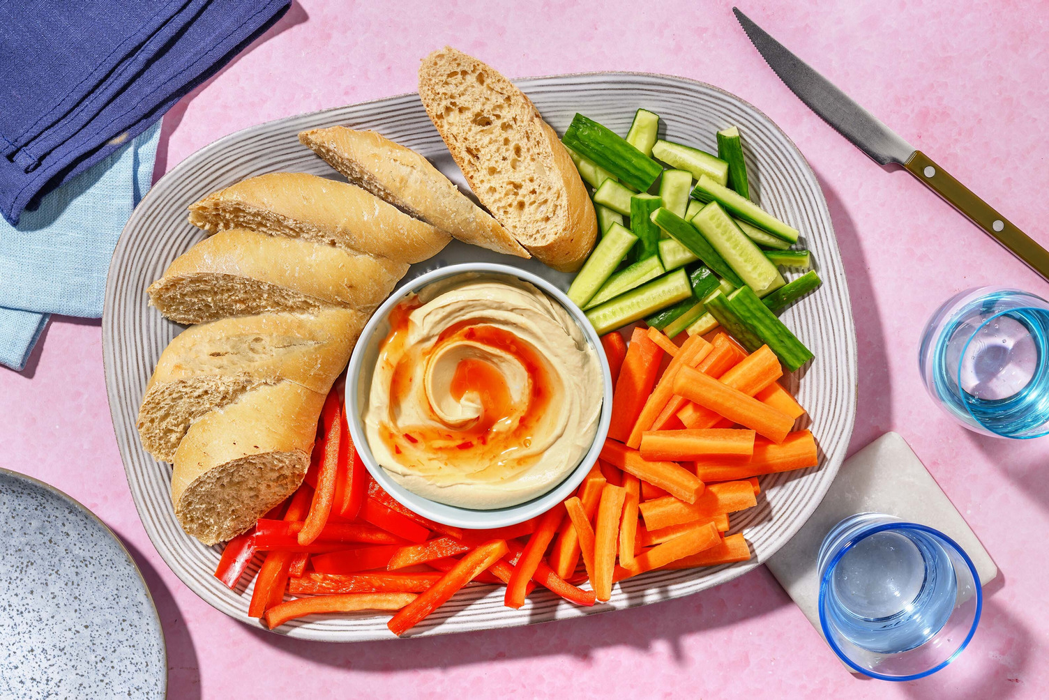 Sweet Chilli Houmous & Crudités Sharing Platter 