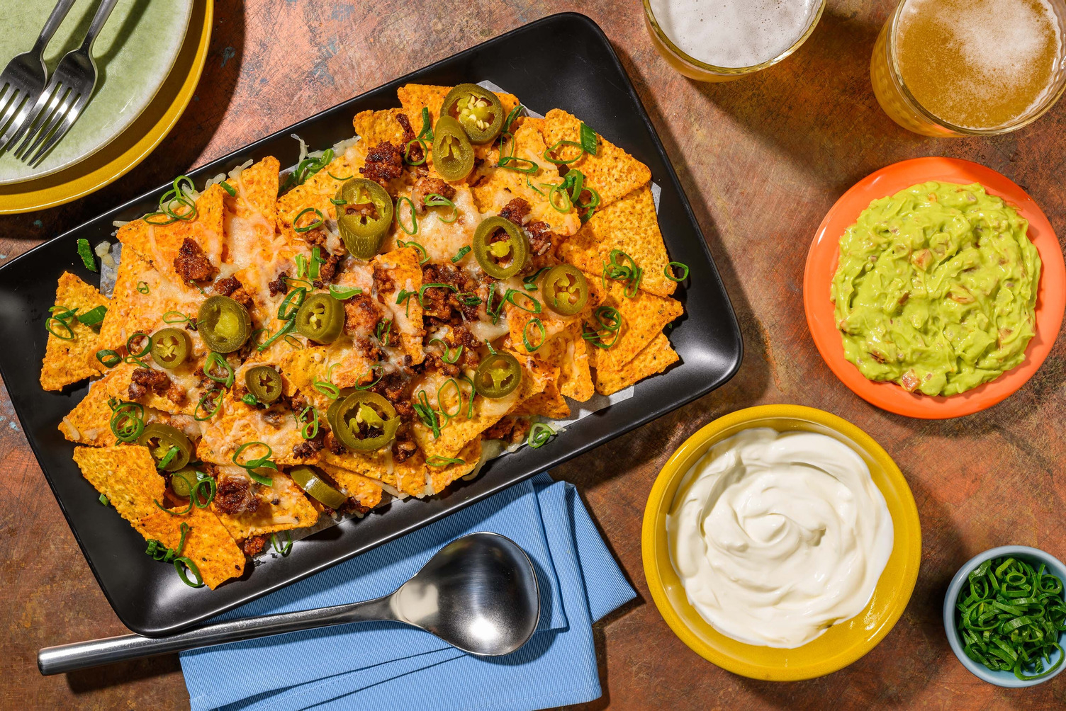Loaded nachos met gehakt