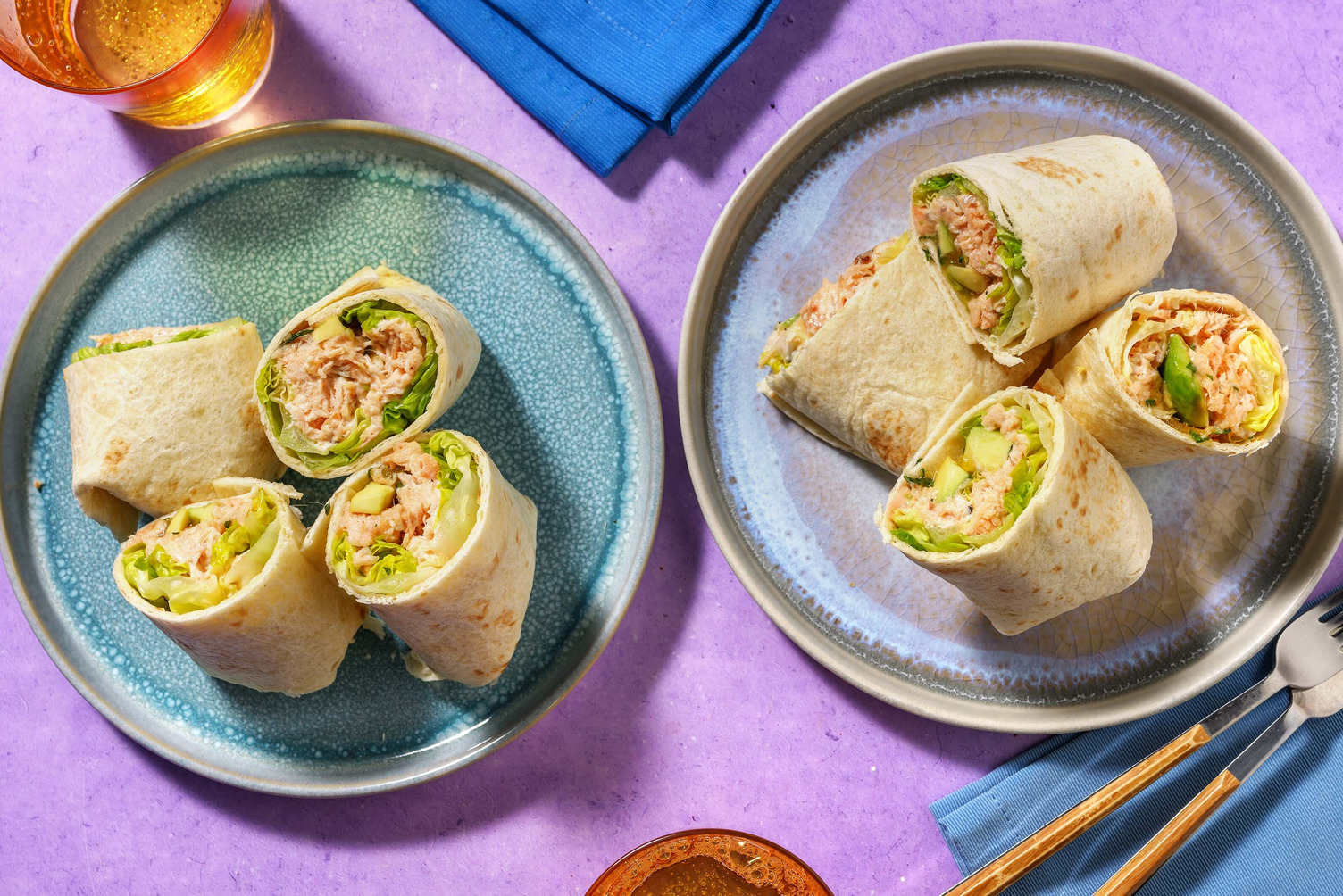 Wraps met gerookte zalm