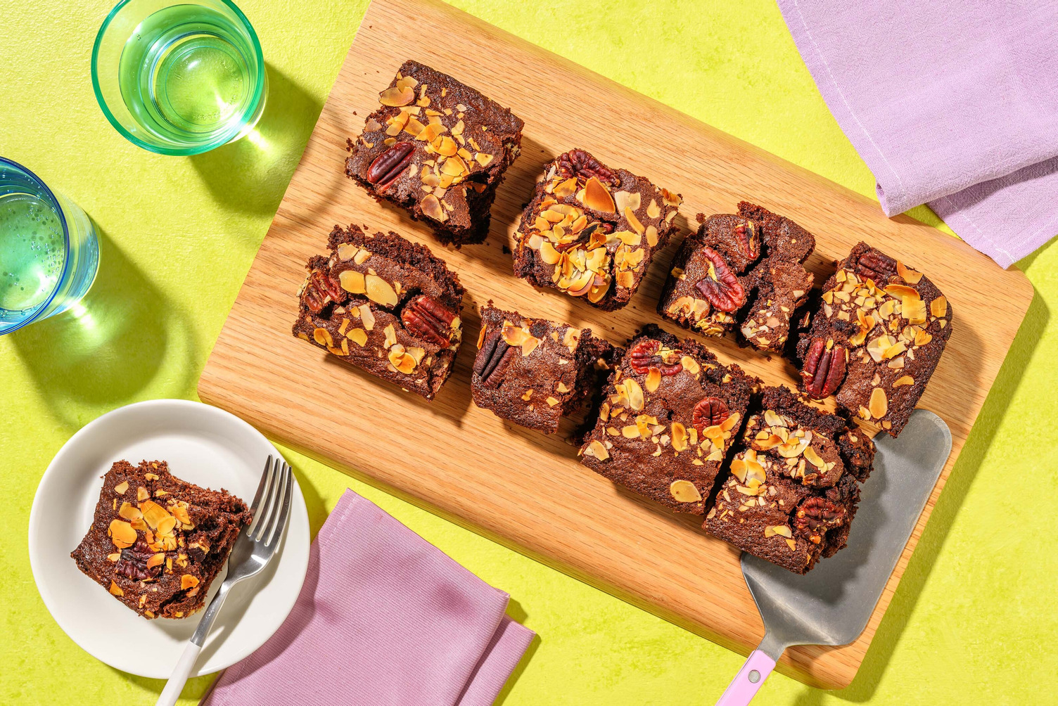 Chocolade brownies met pecannoten