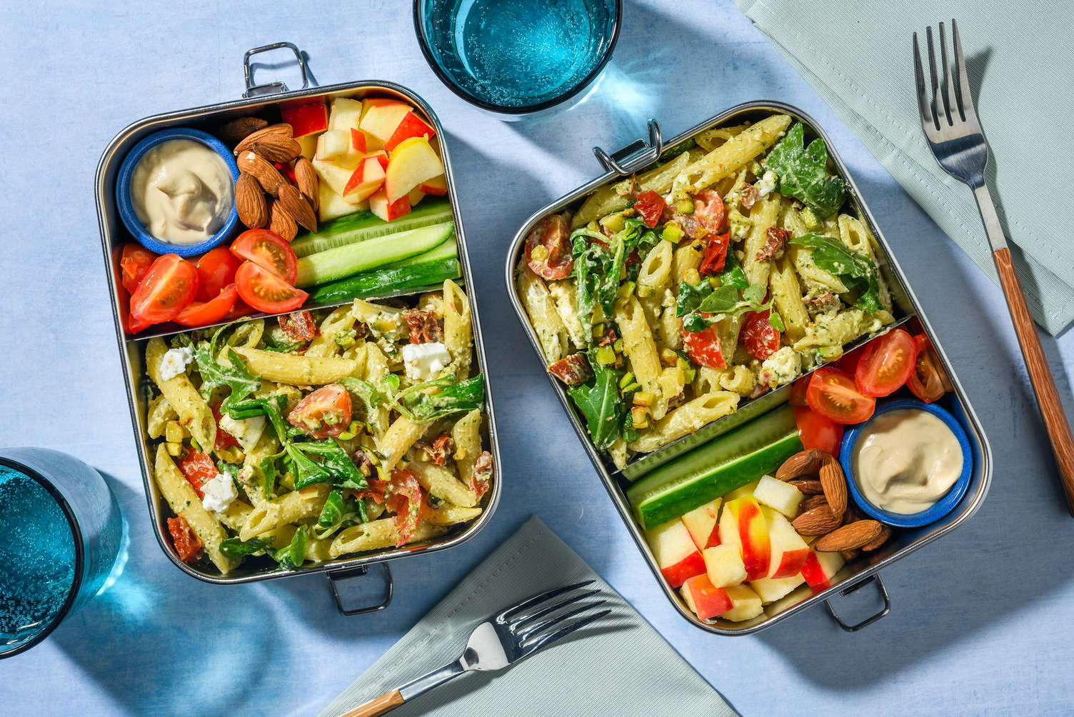 Lunchbox met pastasalade
