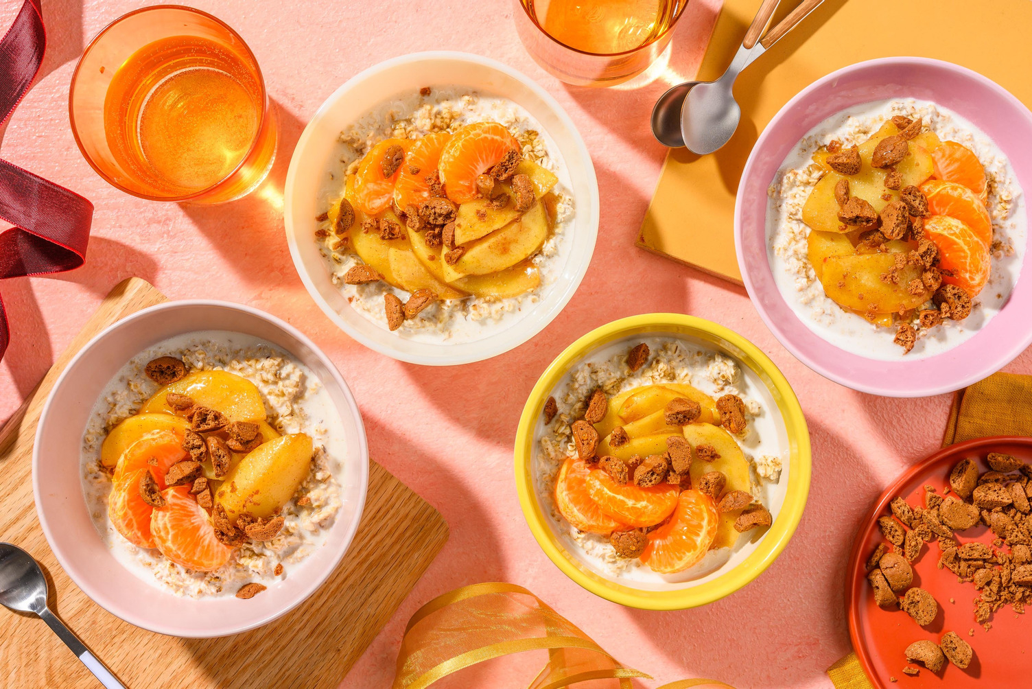 Feestelijke overnight oats met kruidnoten