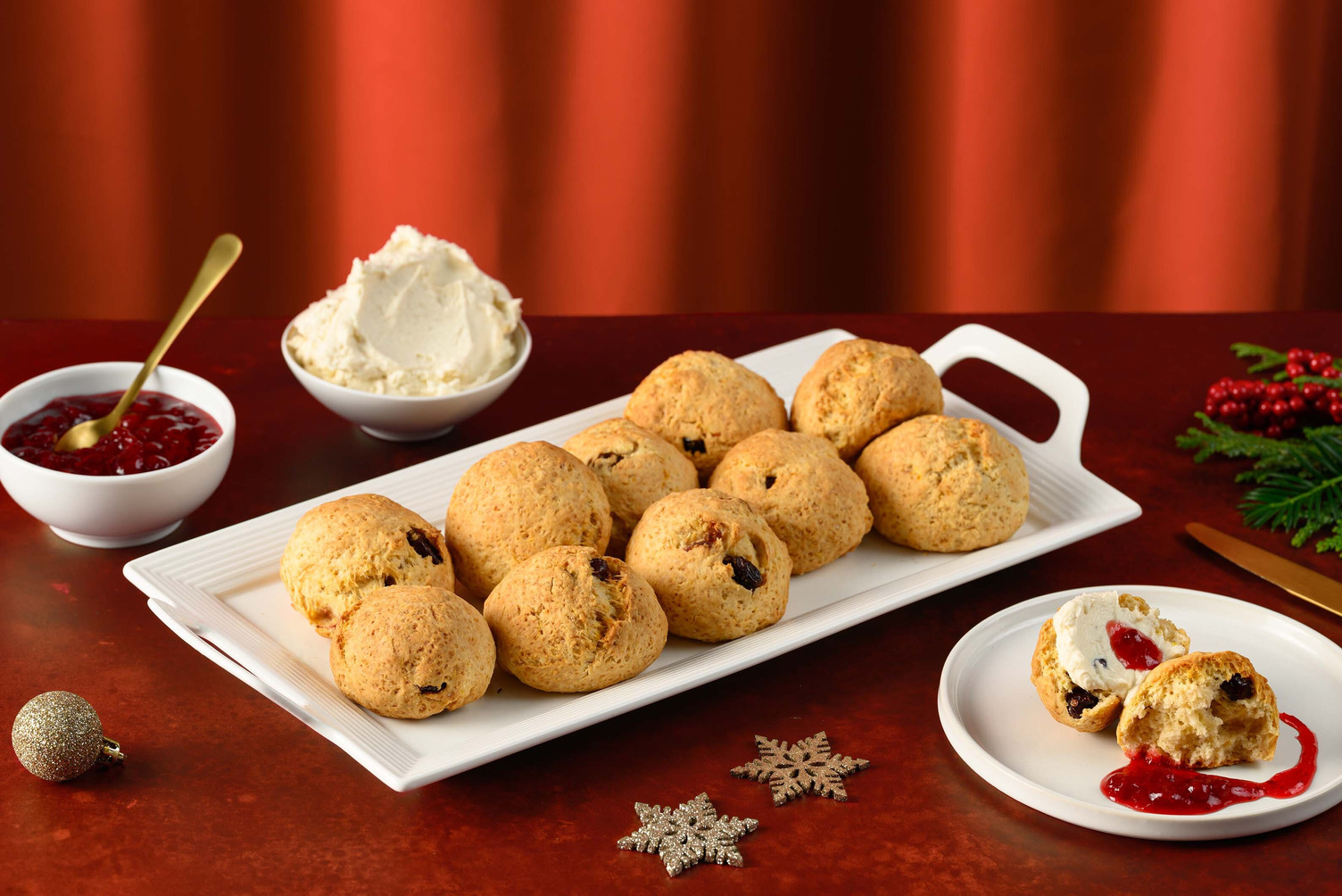 Scones de Noël aux cranberries