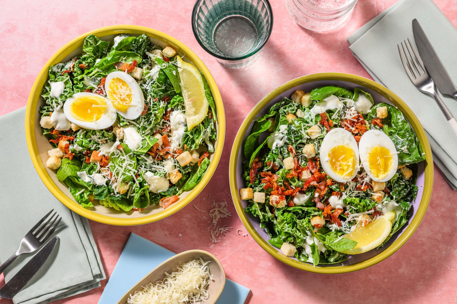 Quick Crunchy Kale Caesar Salad