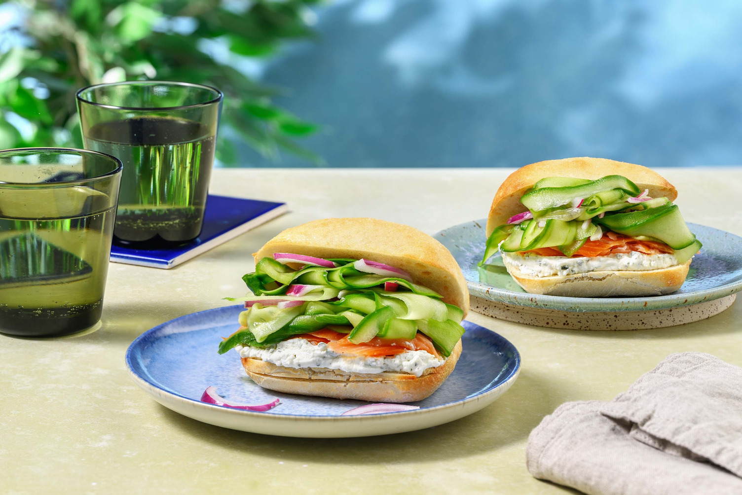 Sandwich met koudgerookte zalm