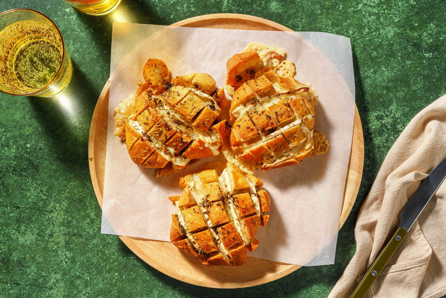 Plukbrood met camembert 