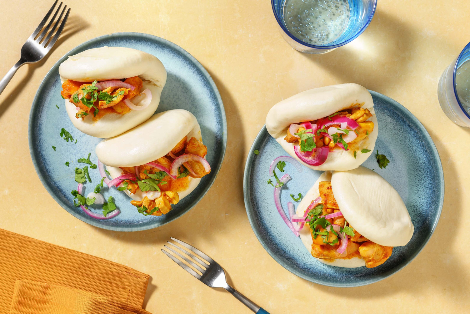 Bao buns fusion au « butter chicken »