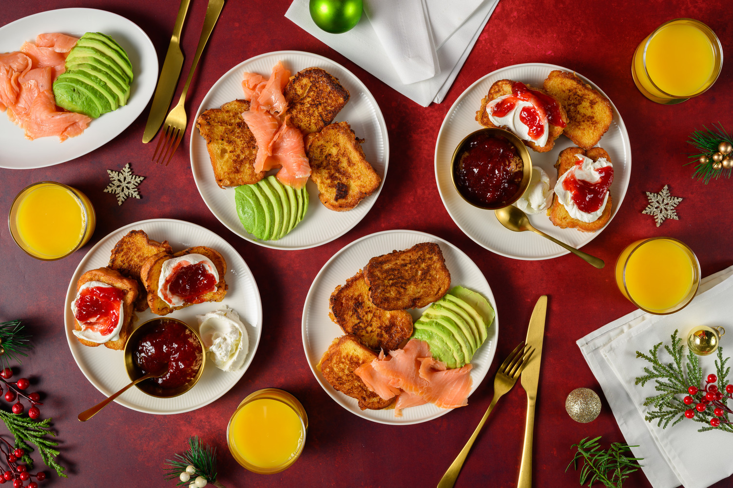 Brunch : Brioche perdue, saumon & avocat